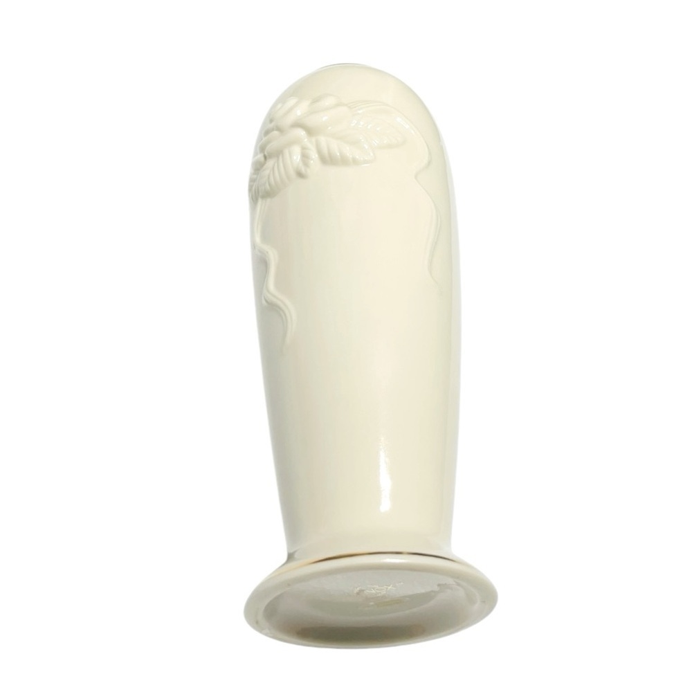Like New! Vintage Lenox Rose Vase, Ivory Porcelain 24K Gold Trim - Picture 7 of 9